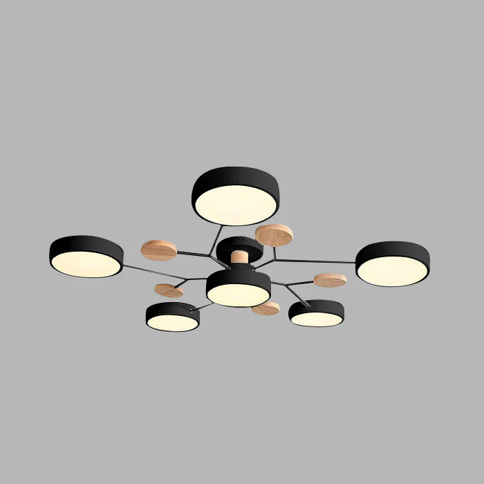 Halo design LED ceiling light, luminous and stylish for bedrooms.
