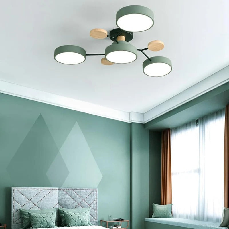 Luminous halo LED ceiling lamp, a modern and functional home light.
