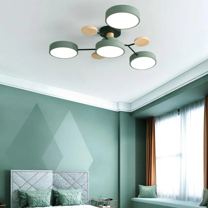 Luminous halo LED ceiling lamp, a modern and functional home light.