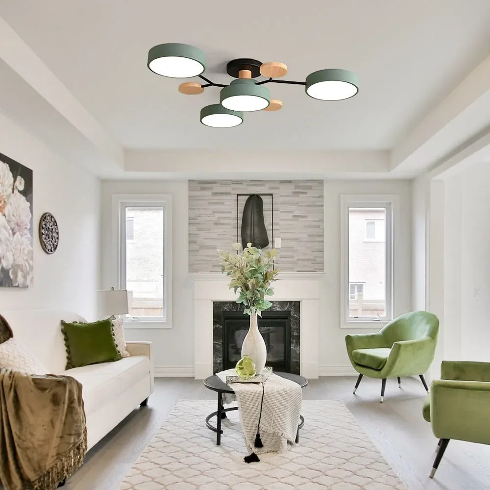 Contemporary halo LED ceiling light, a sleek accent for modern homes.