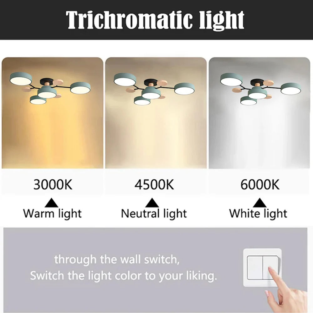 Modern halo design LED ceiling lamp, enhancing interior spaces.