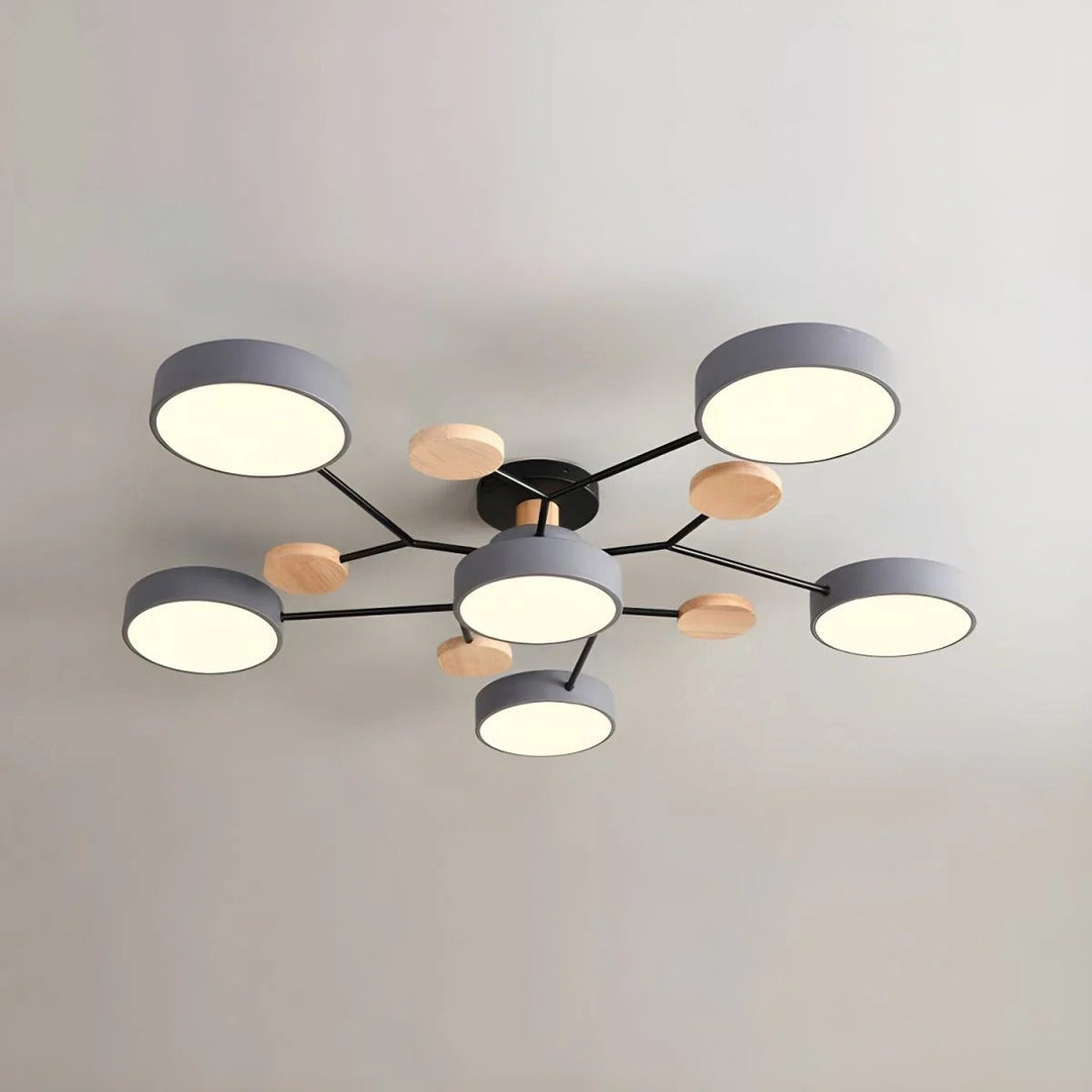 Halo LED ceiling light, a contemporary and luminous bedroom fixture.