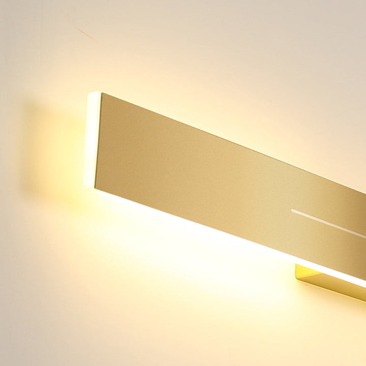 Modern metal acrylic linear wall light, perfect for bedroom illumination.