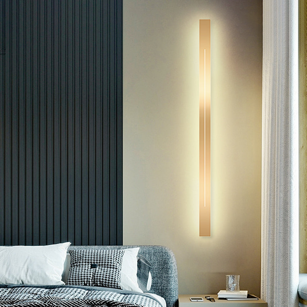 Indoor modern LED wall light, black finish for elegant home interiors.