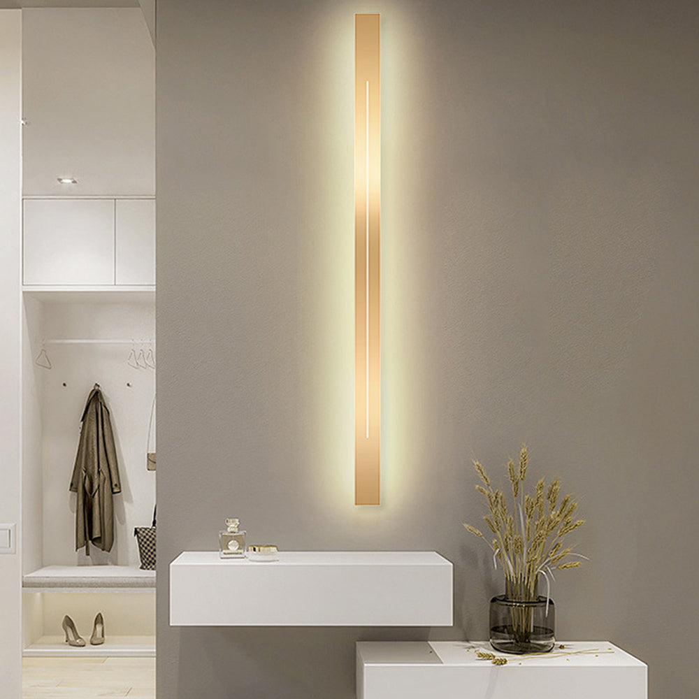 Elegant black LED wall sconce, modern and energy-efficient home lighting.
