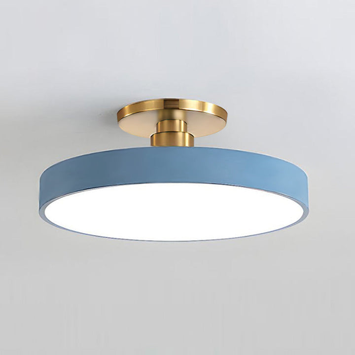 Hallway modern LED ceiling light, energy-efficient & sleek flush mount design.