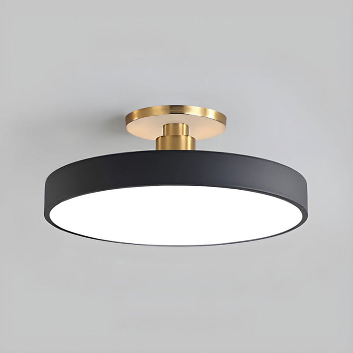 Multi-color modern LED ceiling light, smart home decor for dynamic room lighting.