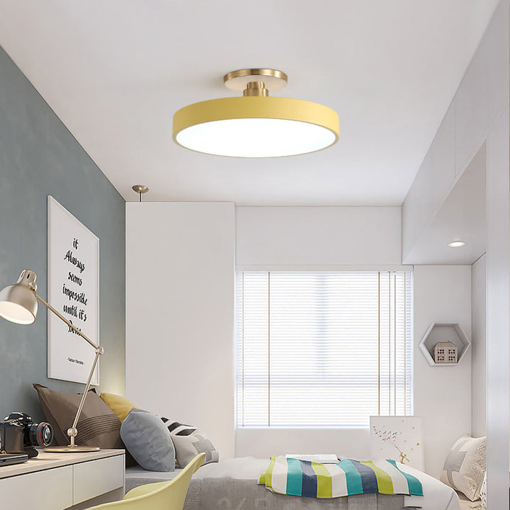 High-efficiency flush mount LED ceiling light, modern and bright for any indoor space.