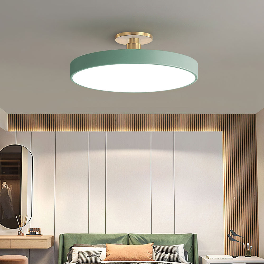Energy-efficient modern LED ceiling lamp for bright home illumination, smart & dimmable.