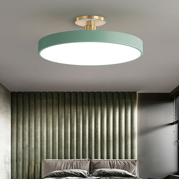 Dimmable LED ceiling light, modern design for living room, bedroom, and kitchen.