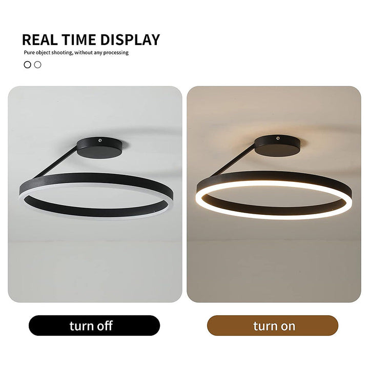 Energy-efficient LED ceiling light, brightens living rooms with modern style.