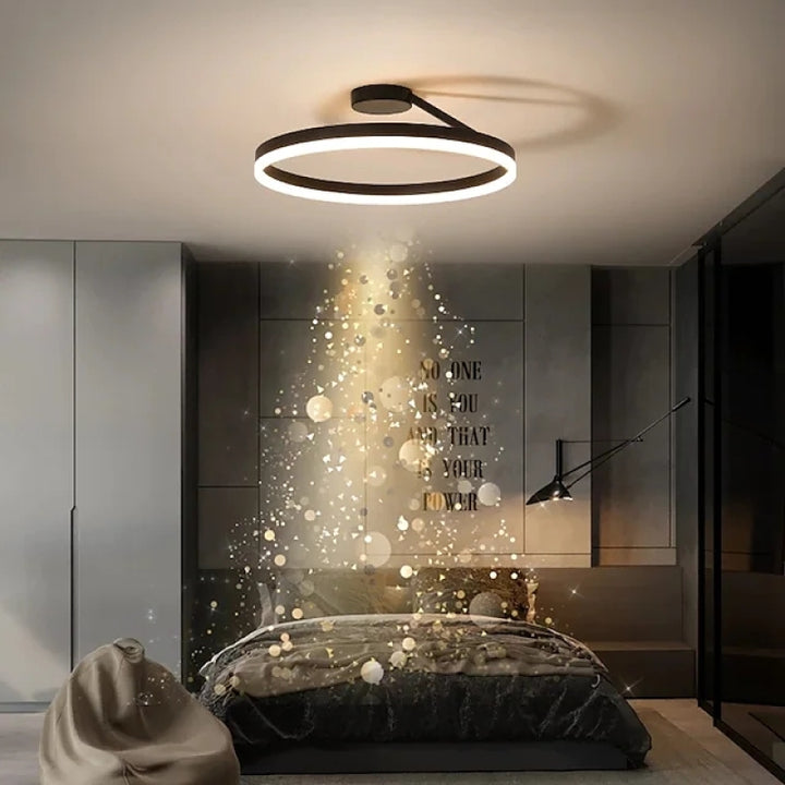 Contemporary LED ceiling lamp, crafted from high-quality metal and acrylic.