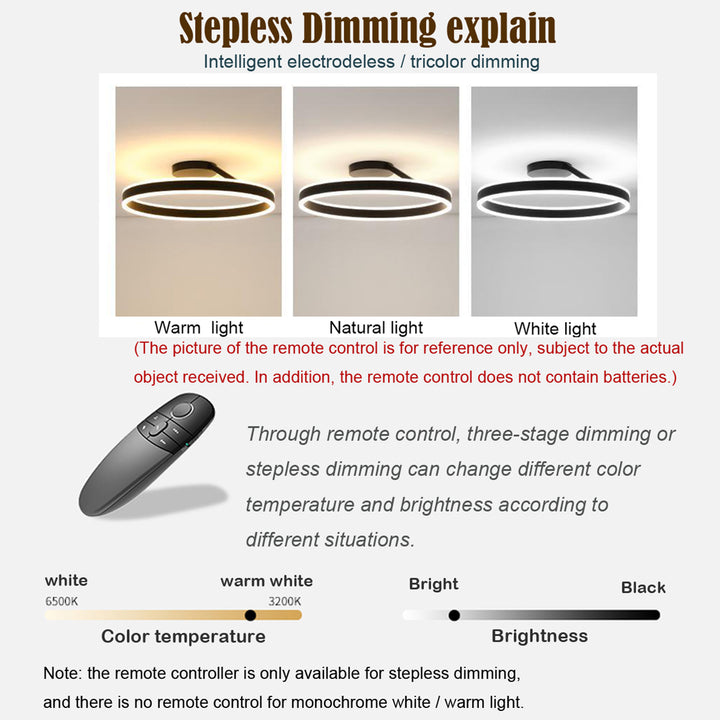 Dimmable LED ceiling light, stylish metal & acrylic design for any room.