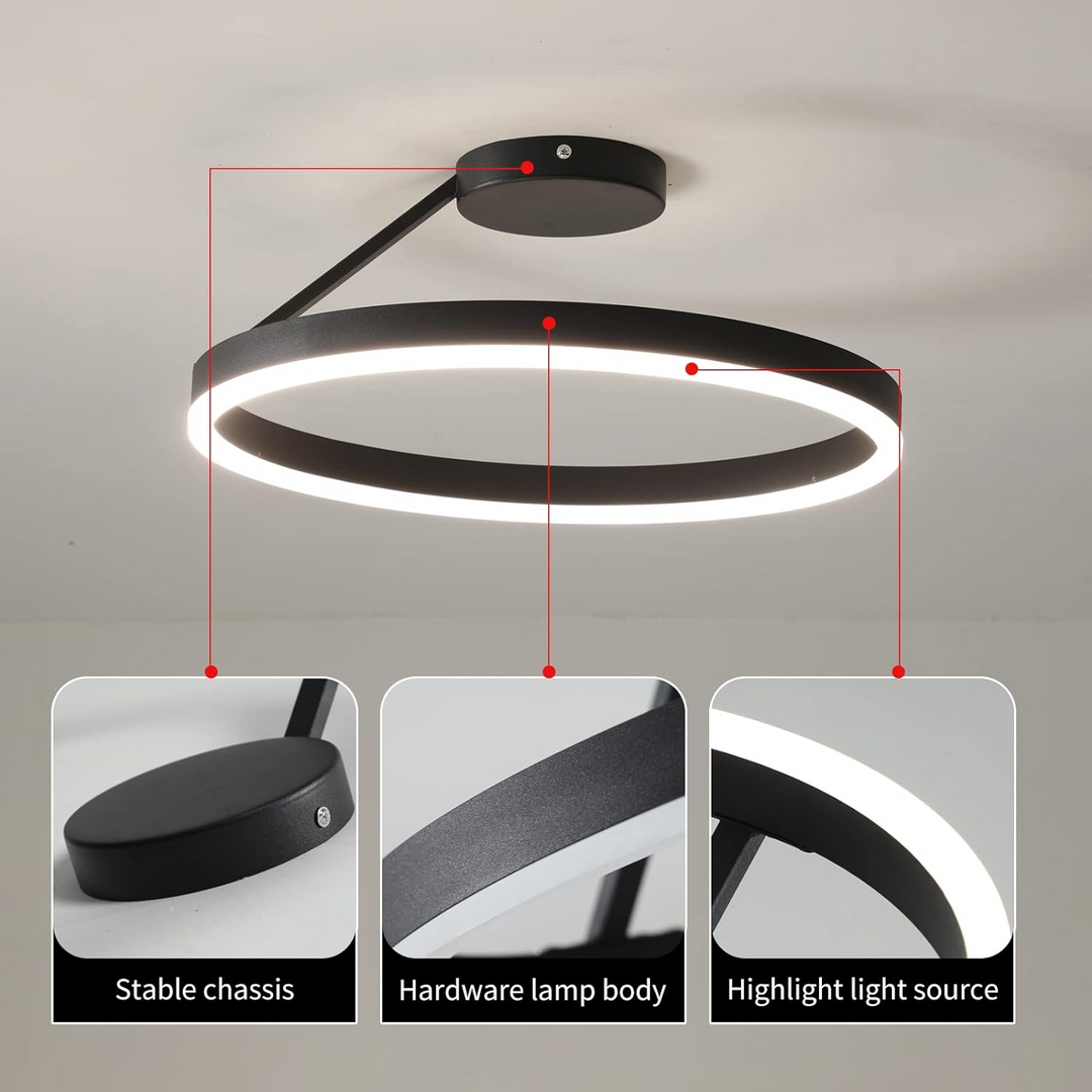 Energy-efficient LED ceiling light, modern minimalist look for entryways.