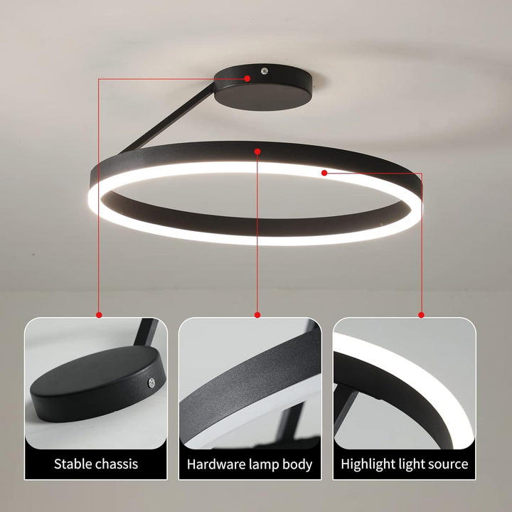 Energy-efficient LED ceiling light, modern minimalist look for entryways.