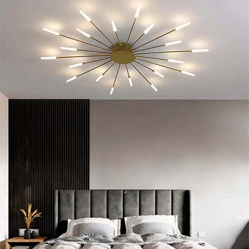 Decorative LED fireworks ceiling light, ideal for bedrooms or hallways.