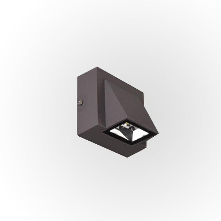 Modern LED outdoor wall light sconce for exterior home & garden lighting and decor.