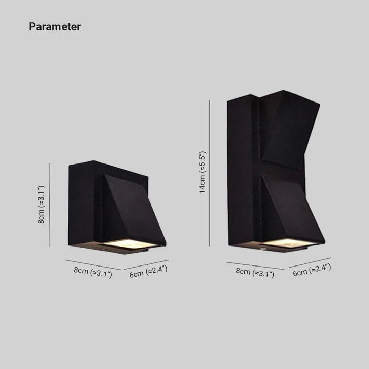 Hardwired modern LED outdoor wall light, provides bright, energy-efficient exterior home lighting.