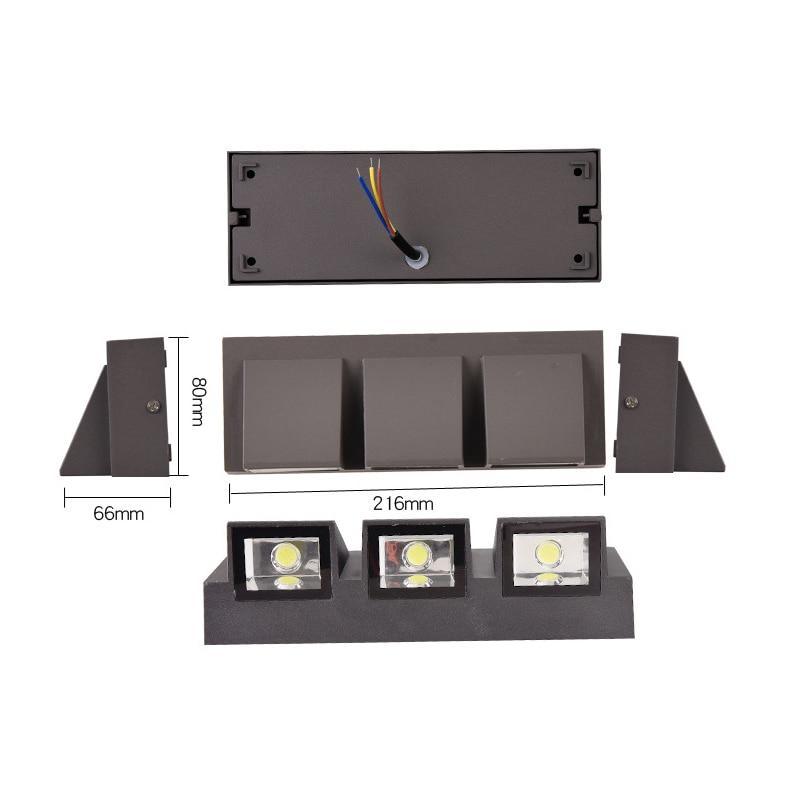 Contemporary LED outdoor wall light sconce, versatile for modern home and garden exterior lighting.
