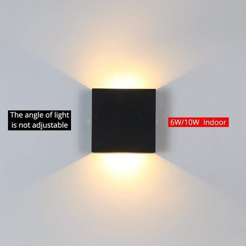Contemporary LED light fixture, suitable for outdoor/indoor, provides bright, adjustable light.