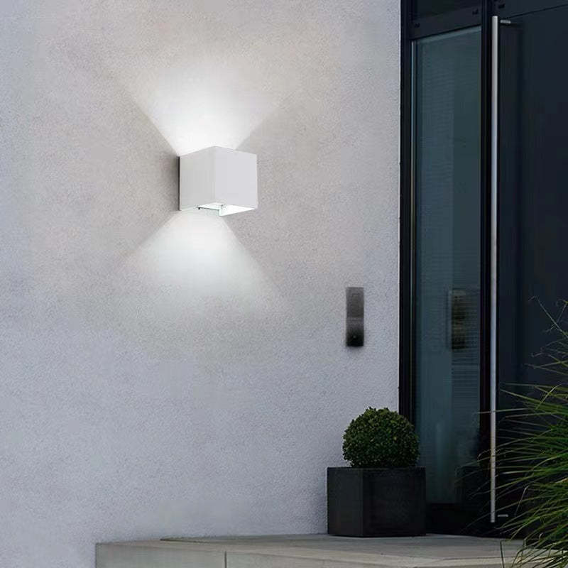 Stylish LED wall mounted light, energy saving, suitable for both outdoor and indoor modern homes.