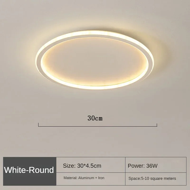 High-quality LED round ceiling lamp, Scandinavian flush mount, adding a modern touch to any room's lighting.