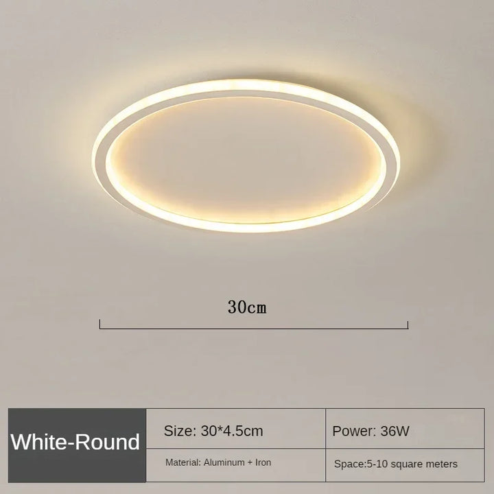 High-quality LED round ceiling lamp, Scandinavian flush mount, adding a modern touch to any room's lighting.