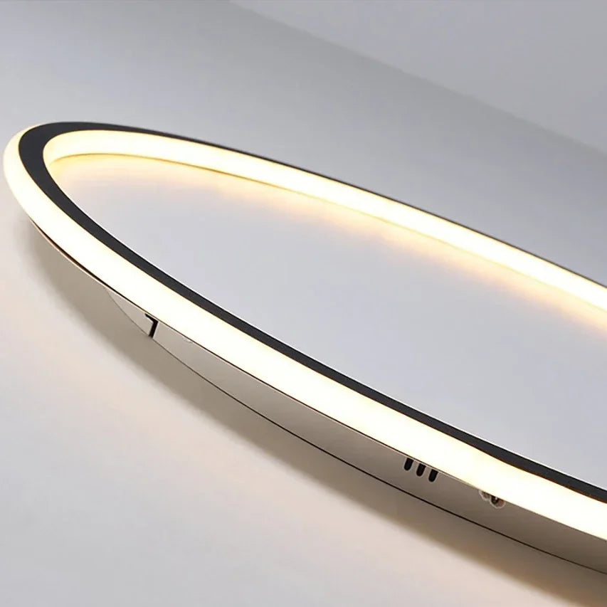Stylish LED round ceiling light, Scandinavian inspired flush mount, perfect for bright interior lighting solutions.
