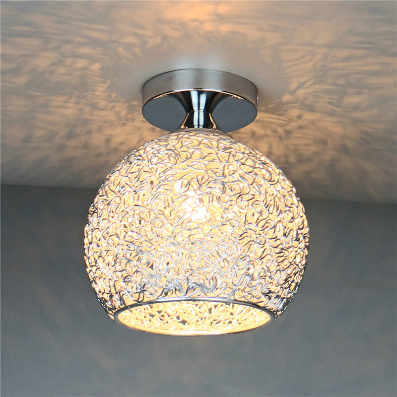 Modern LED semi-flush mount ceiling light with a dome shape, perfect for kids' rooms.