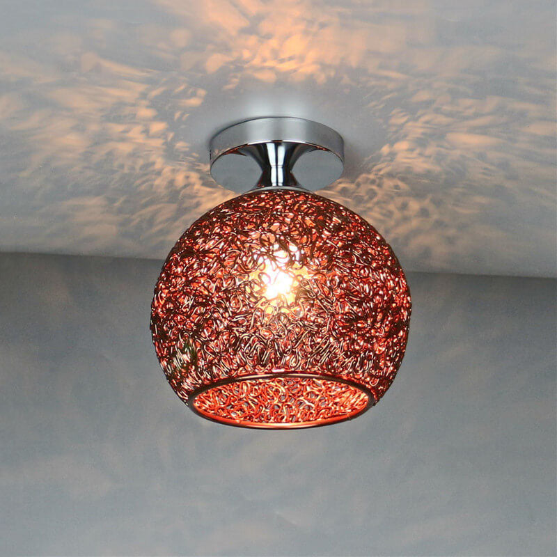 A stylish kids' room ceiling light: modern LED semi-flush mount with a clean dome.