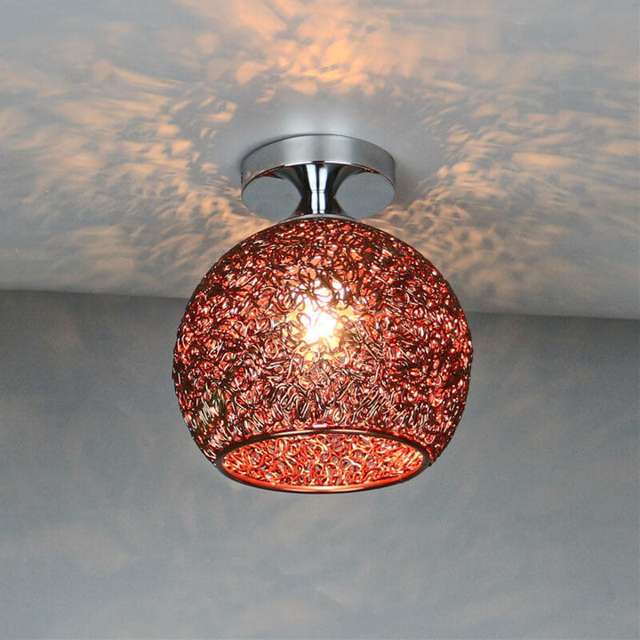 A stylish kids' room ceiling light: modern LED semi-flush mount with a clean dome.