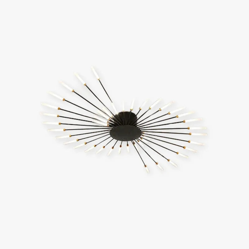 Modern LED spiral flush mount ceiling light, dimmable black finish for living room.