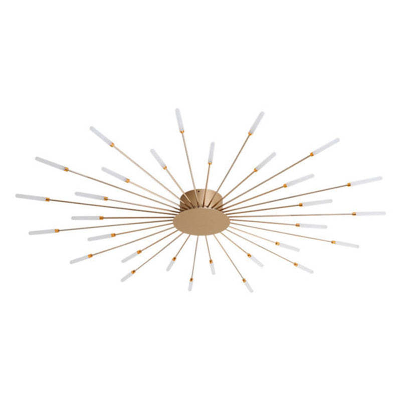 Stylish gold spiral LED ceiling light, dimmable contemporary decor.
