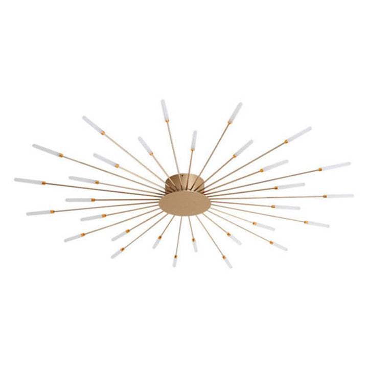 Stylish gold spiral LED ceiling light, dimmable contemporary decor.