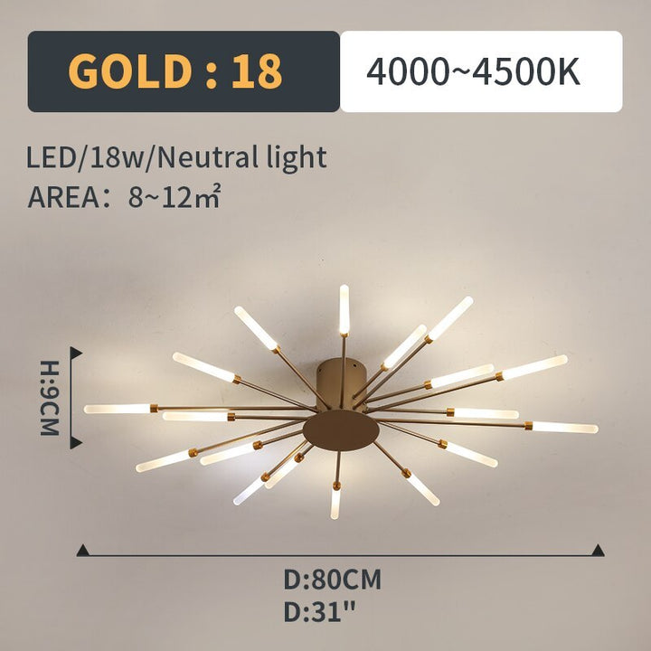 Modern LED spiral flush mount, dimmable black finish for dining room.