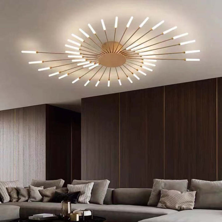Dimmable black finish modern spiral LED flush mount ceiling lamp.