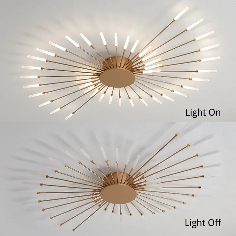 Modern black LED spiral flush mount, dimmable interior living room light.