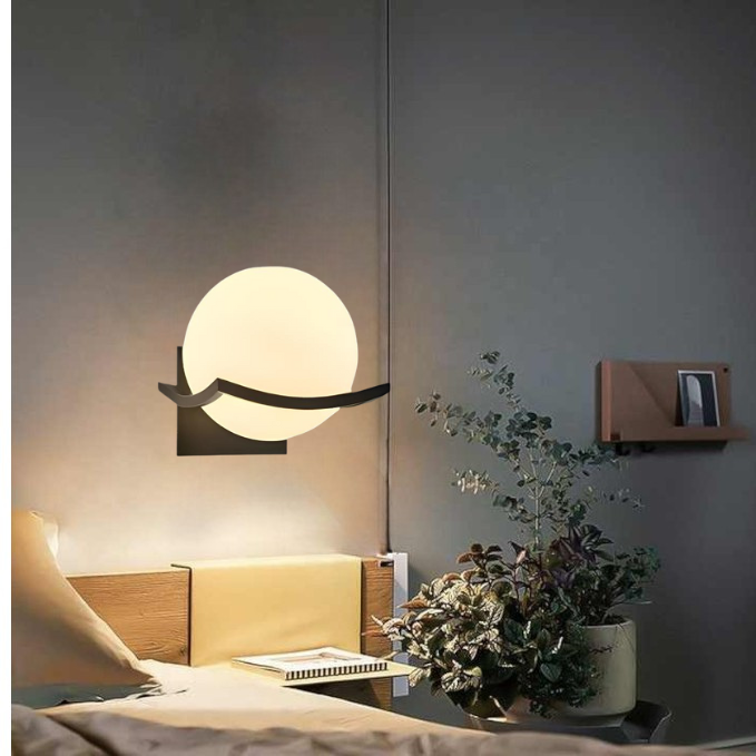 Modern LED wall lamp for elegant interior lighting and home ambiance in living rooms.