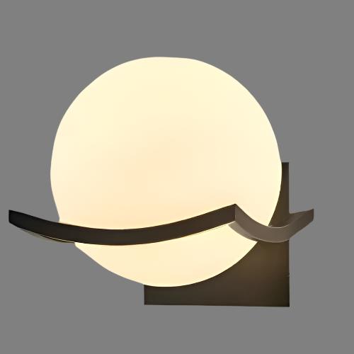 Elegant LED wall lighting fixture, a modern glass lamp for sophisticated home ambiance.