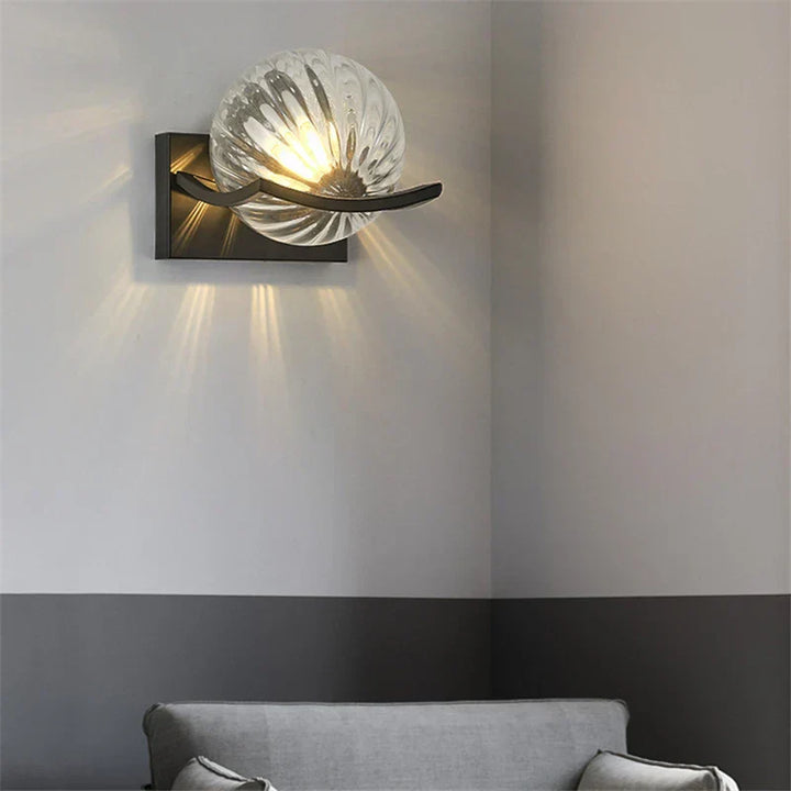 Decorative LED wall lamp with a modern design, providing elegant and efficient interior lighting.
