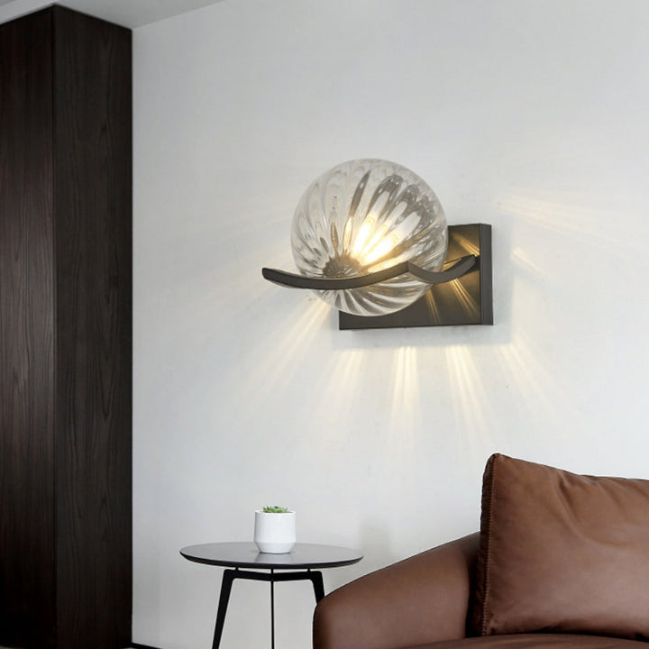 Energy-efficient LED wall lamp, modern design for elegant home ambiance and interior lighting.