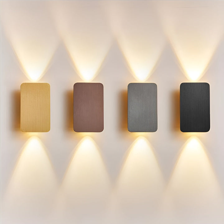 Modern LED wall lamp with dual up and down light beams for stylish ambiance