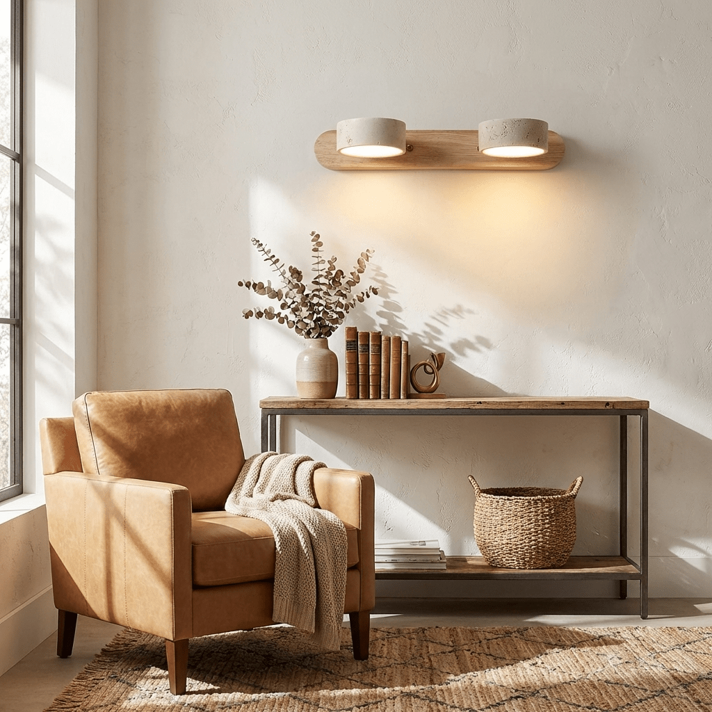 Decorative LED wall lamp, providing a soft ambient light for home decor.