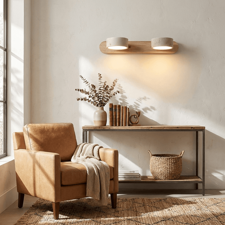 Decorative LED wall lamp, providing a soft ambient light for home decor.