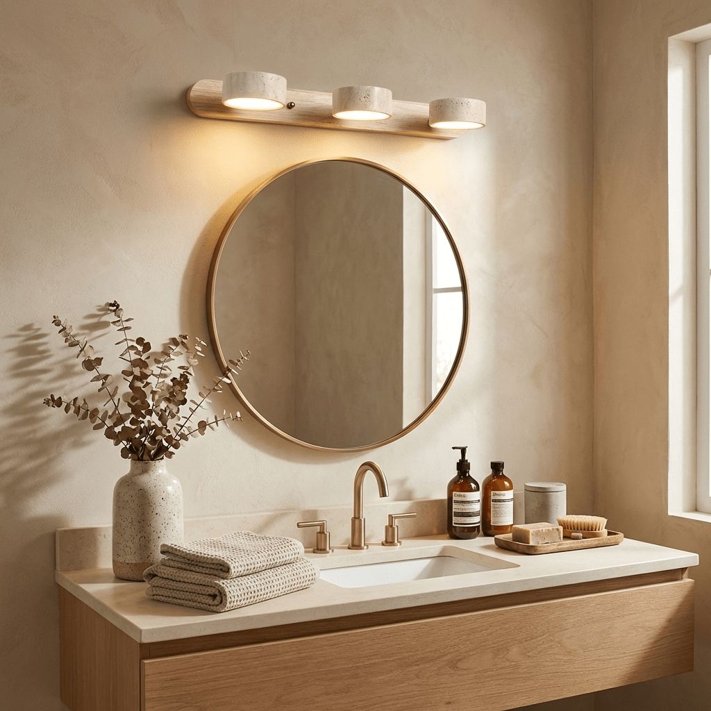 Modern LED wall light, sophisticated accent for contemporary living rooms.