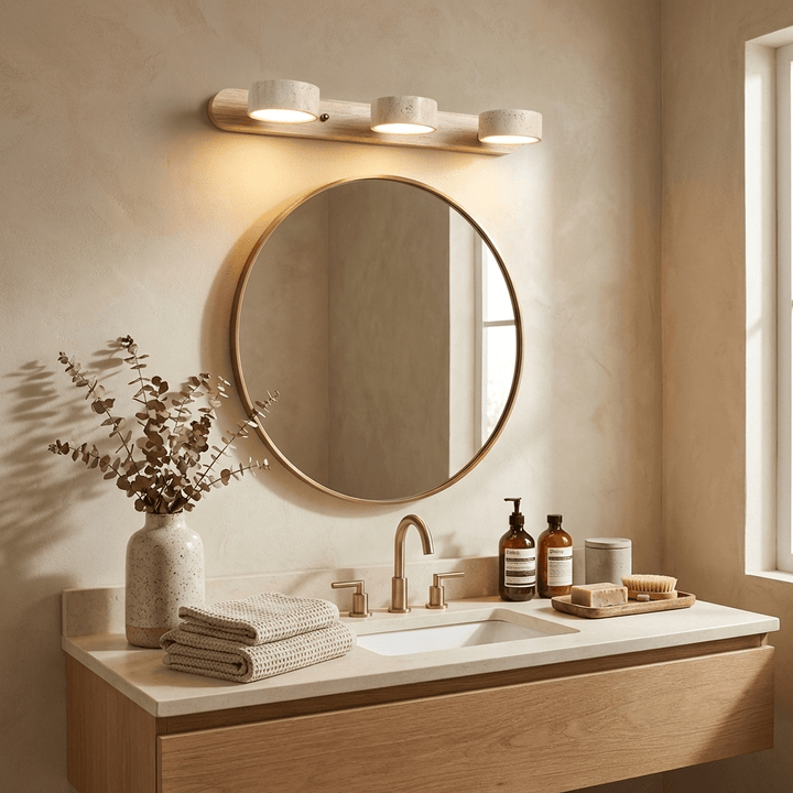 Modern LED wall light, sophisticated accent for contemporary living rooms.