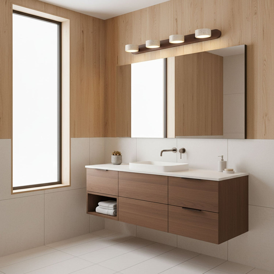 Modern LED wall lamp, providing a soft ambient glow for relaxation.