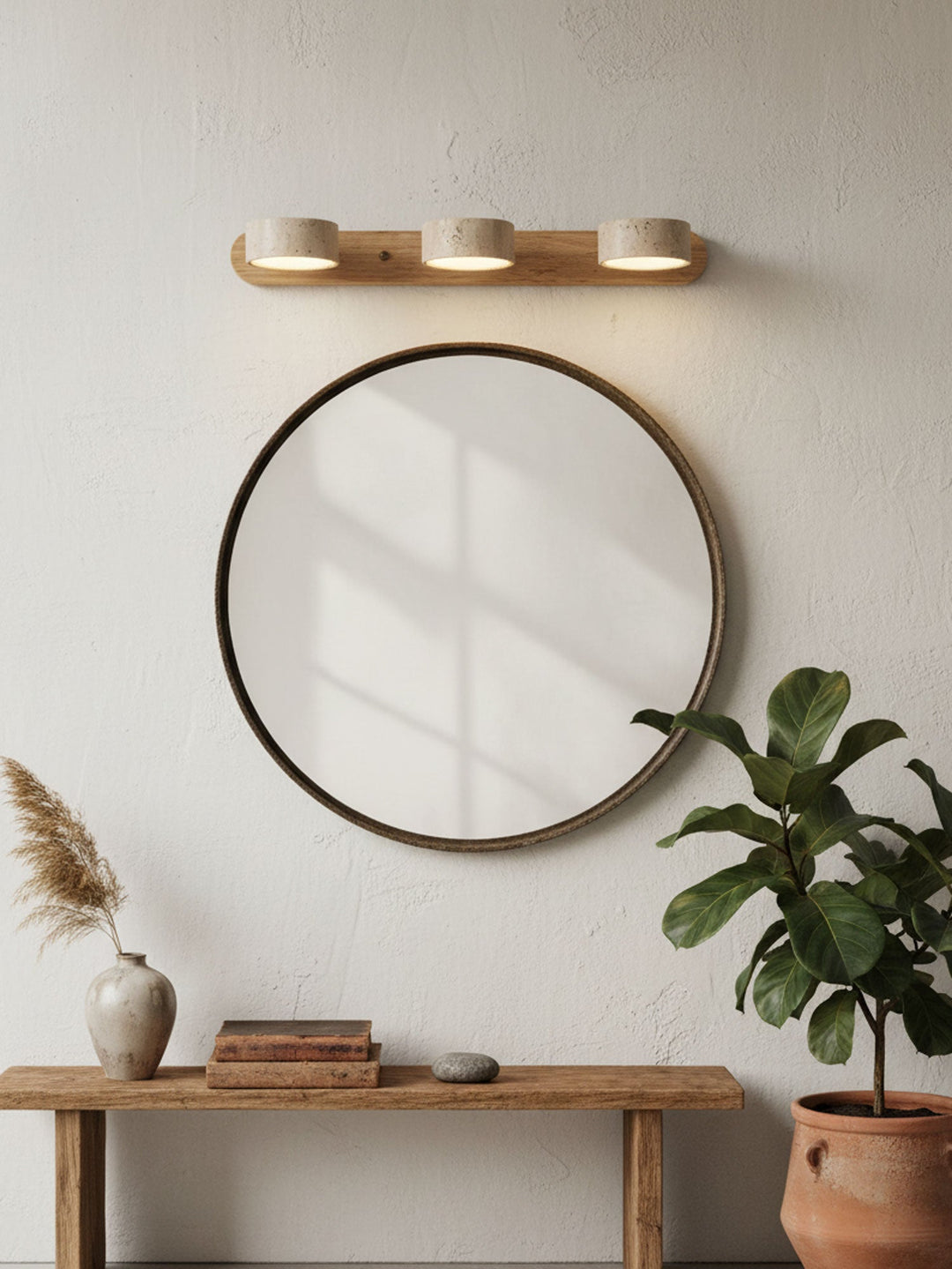 Contemporary LED wall lamp, perfect for stylish bathroom interior decor.