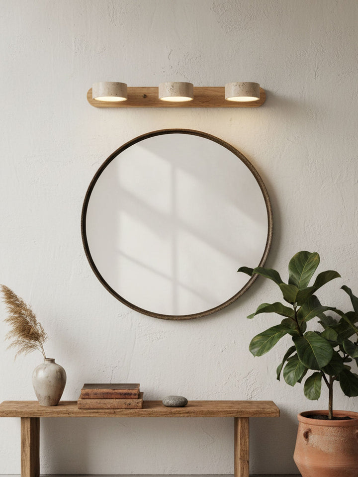Contemporary LED wall lamp, perfect for stylish bathroom interior decor.
