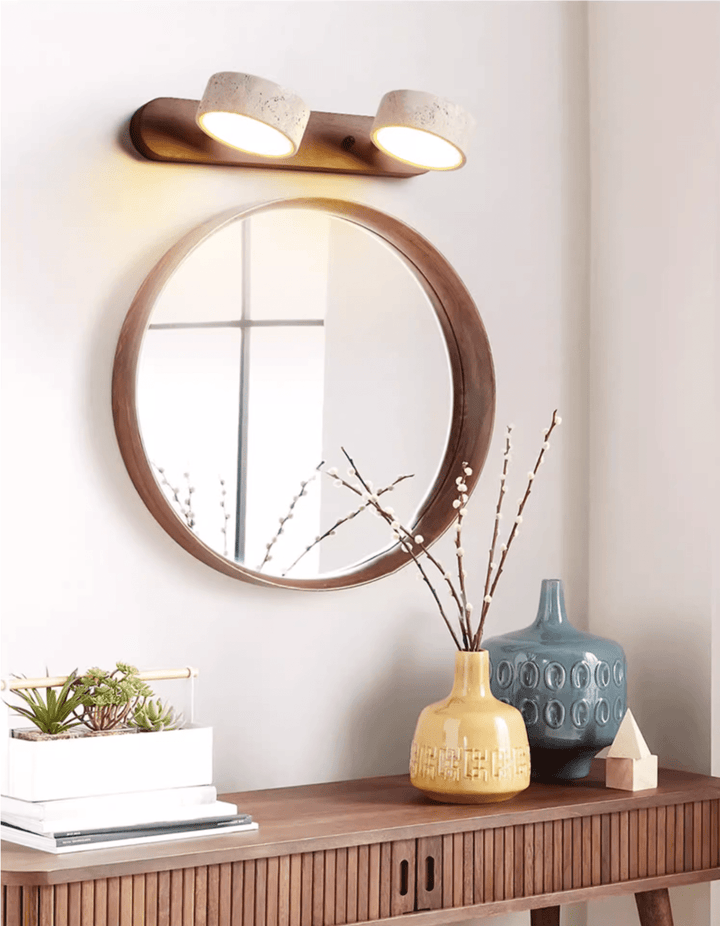 Ambient LED wall light, elegant for modern living room or bedroom decor.